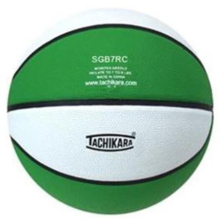 Tachikara Tachikara SGB7RC.KLW Indoor-Outdoor Rubber 29.5 Basketball - Kelly-White SGB7RC.KLW